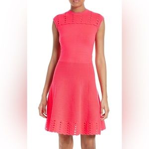 Ted Baker Zaralie Neon Jacquard Knit A-Line Skater Dress